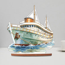 Load image into Gallery viewer, Wooden Sailboat Diamonds Painting Desktop Decor for Table Office Home Decor (#2)
