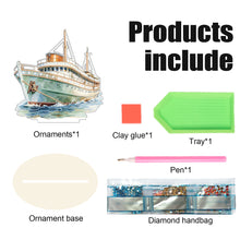 Load image into Gallery viewer, Wooden Sailboat Diamonds Painting Desktop Decor for Table Office Home Decor (#2)
