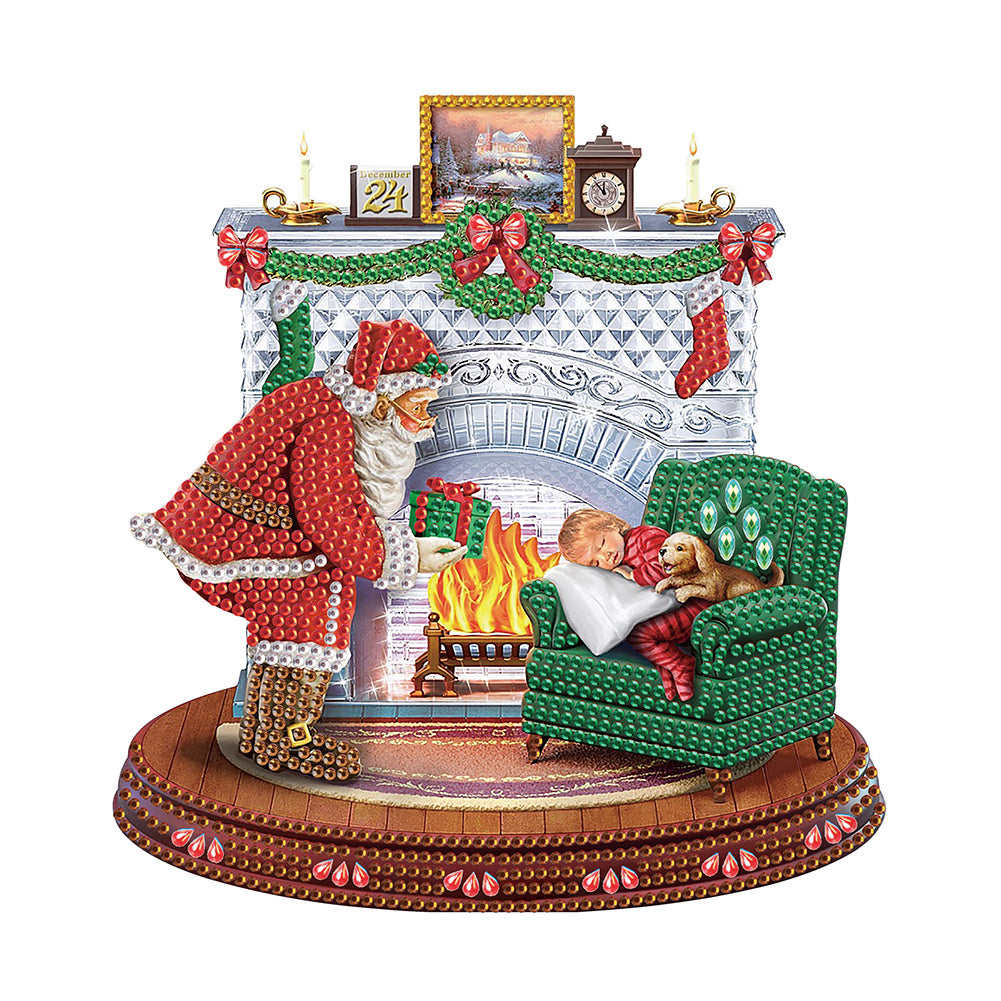 Diamond Painting - Partial Special Shaped - Santa Claus (30*30CM)