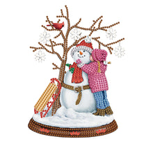 Load image into Gallery viewer, Diamond Painting - Partial Special Shaped - Christmas snowman (30*30CM)
