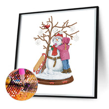 Load image into Gallery viewer, Diamond Painting - Partial Special Shaped - Christmas snowman (30*30CM)
