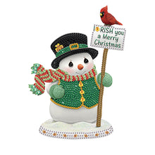 Load image into Gallery viewer, Diamond Painting - Partial Special Shaped - Christmas snowman (30*30CM)
