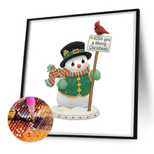 Load image into Gallery viewer, Diamond Painting - Partial Special Shaped - Christmas snowman (30*30CM)
