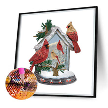 Load image into Gallery viewer, Diamond Painting - Partial Special Shaped - Christmas cardinal (30*30CM)
