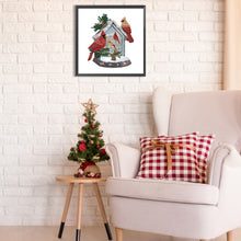 Load image into Gallery viewer, Diamond Painting - Partial Special Shaped - Christmas cardinal (30*30CM)
