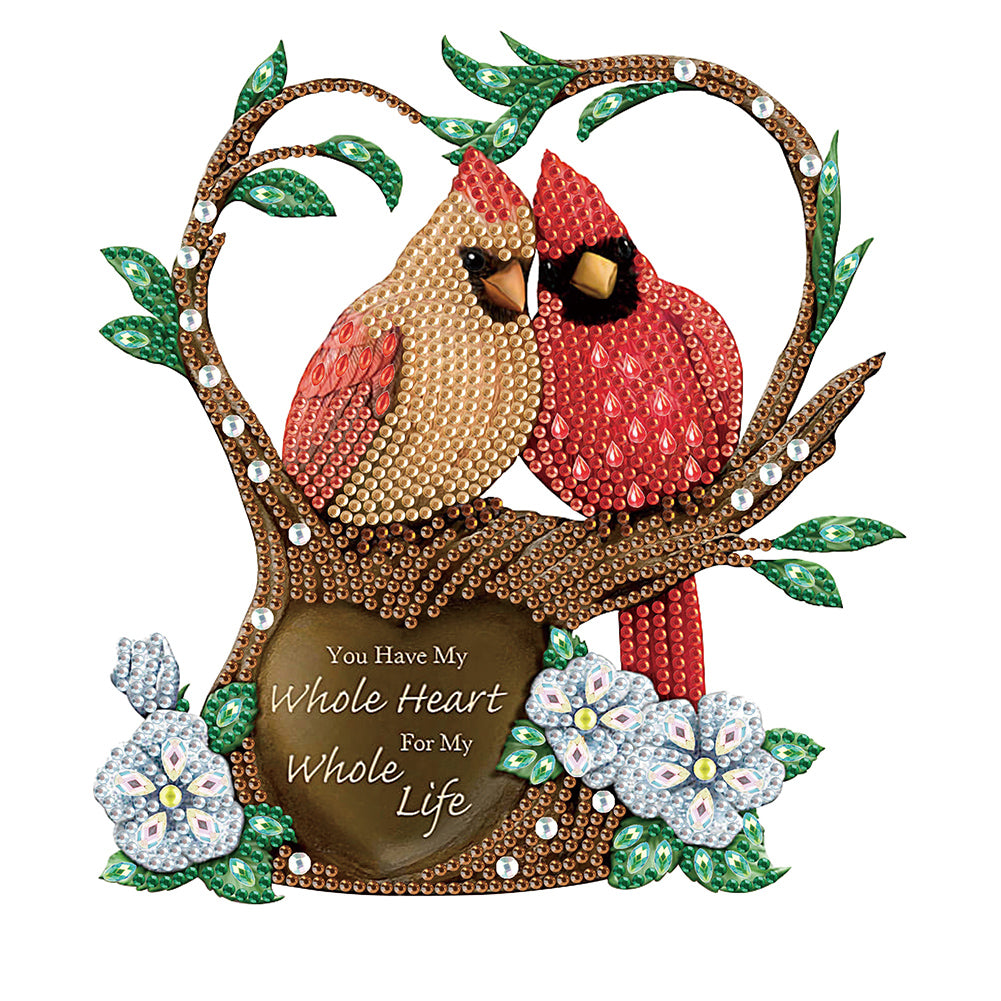 Diamond Painting - Partial Special Shaped - Christmas cardinal (30*30CM)