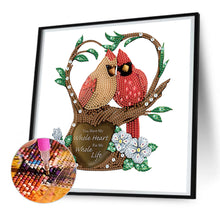 Load image into Gallery viewer, Diamond Painting - Partial Special Shaped - Christmas cardinal (30*30CM)
