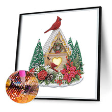 Load image into Gallery viewer, Diamond Painting - Partial Special Shaped - Christmas cardinal (30*30CM)

