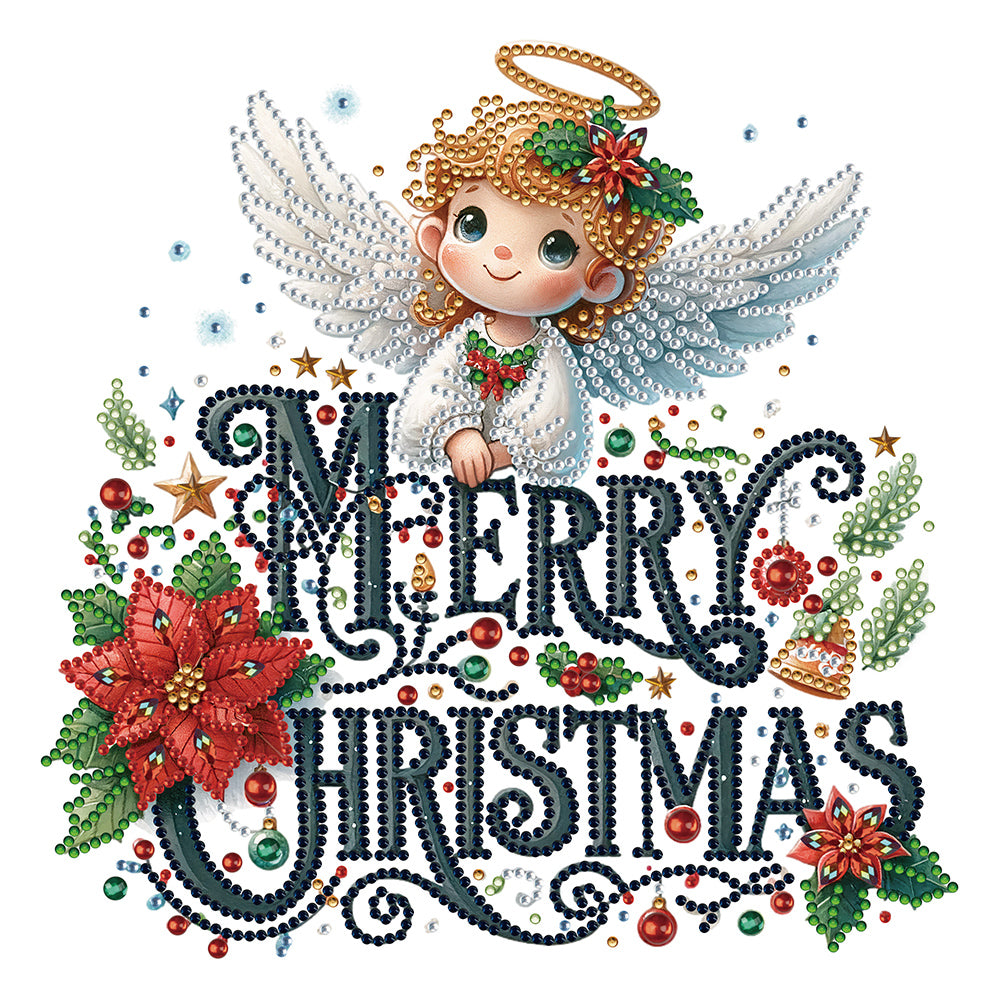 Diamond Painting - Partial Special Shaped - Christmas little angel (30*30CM)