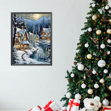Load image into Gallery viewer, Diamond Painting - Full Round - Small town in the snow (30*40CM)
