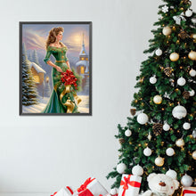 Load image into Gallery viewer, Diamond Painting - Full Round - santa girl (30*40CM)
