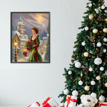 Load image into Gallery viewer, Diamond Painting - Full Round - santa girl (30*40CM)
