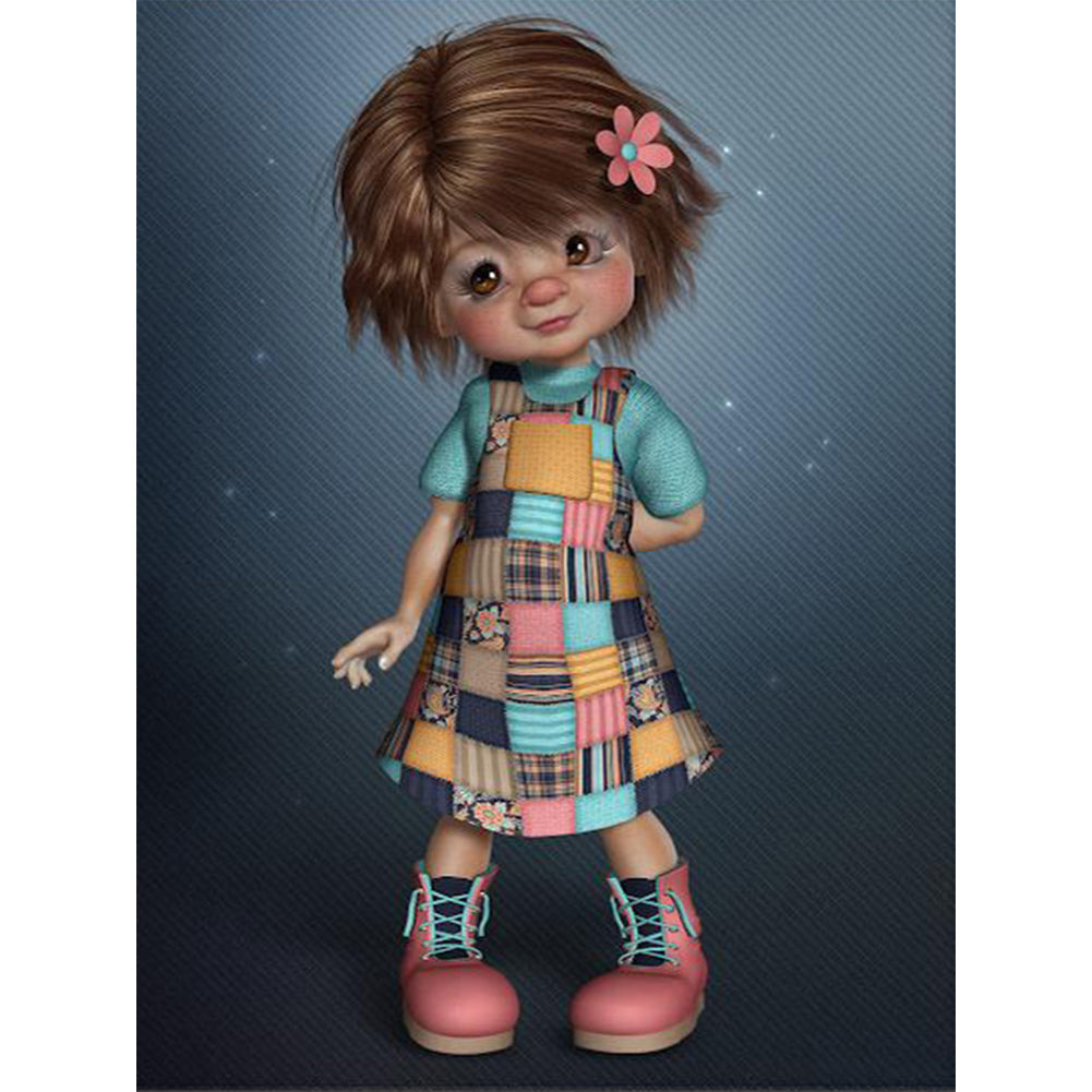 Diamond Painting - Full Round - girl doll (30*40CM)