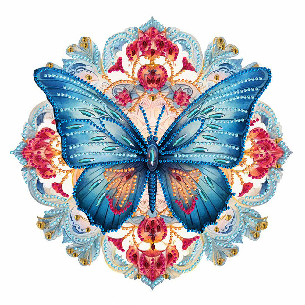 Diamond Painting - Partial Special Shaped - butterfly art (30*30CM)