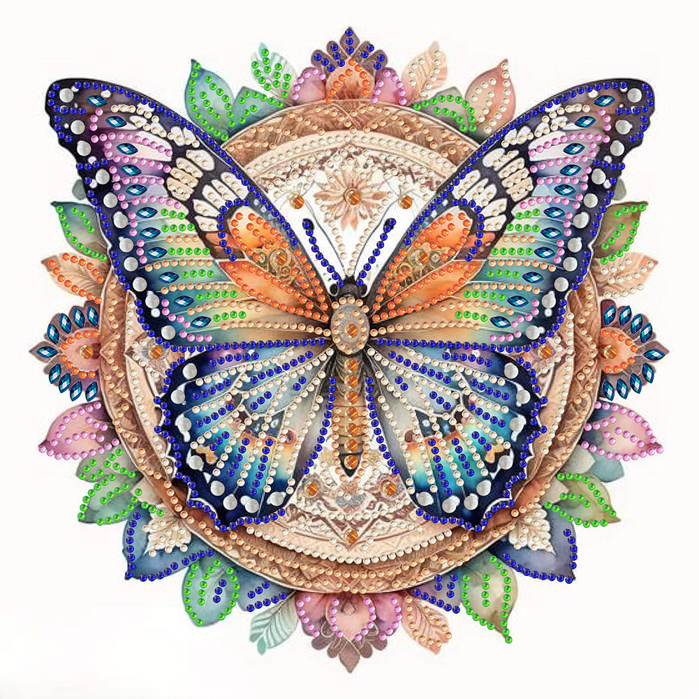 Diamond Painting - Partial Special Shaped - butterfly art (30*30CM)