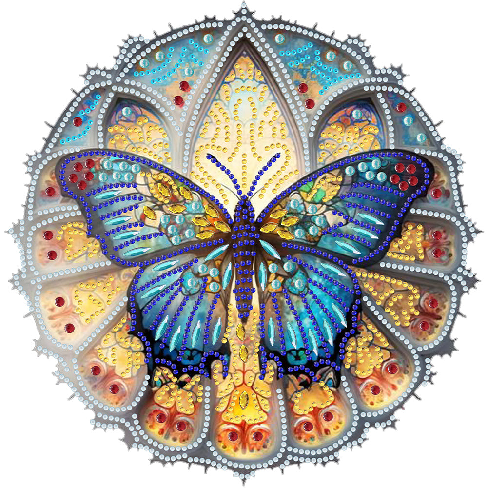 Diamond Painting - Partial Special Shaped - butterfly art (30*30CM)