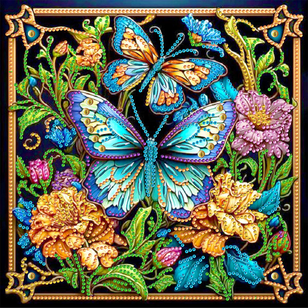 Diamond Painting - Partial Special Shaped - butterfly crafts (30*30CM)