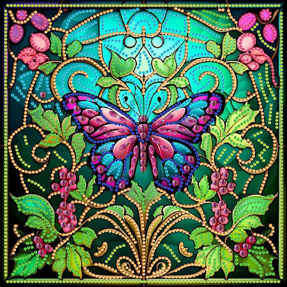 Diamond Painting - Partial Special Shaped - butterfly crafts (30*30CM)