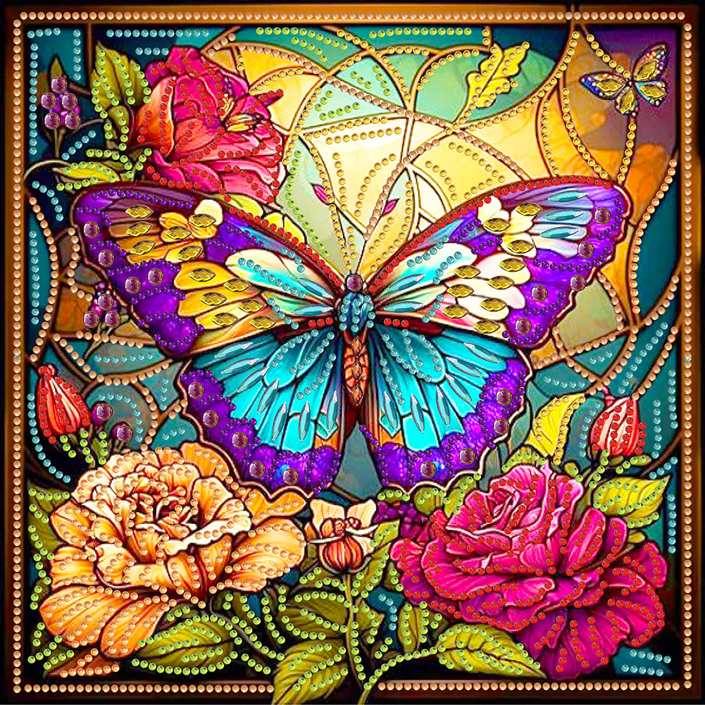 Diamond Painting - Partial Special Shaped - butterfly crafts (30*30CM)