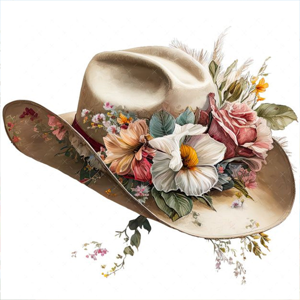Diamond Painting - Full Round - flower hat (30*30CM)