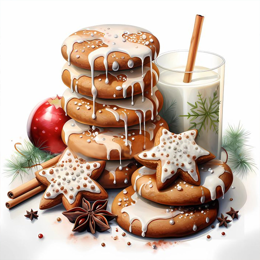 Diamond Painting - Full Round - cookie milk (30*30CM)