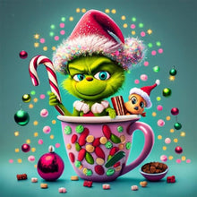 Load image into Gallery viewer, Diamond Painting - Full Round - Christmas Green Monster (30*30CM)
