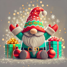 Load image into Gallery viewer, Diamond Painting - Full Round - christmas gnome (30*30CM)
