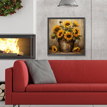 Load image into Gallery viewer, Diamond Painting - Full Round - Iron bucket sunflower (30*30CM)
