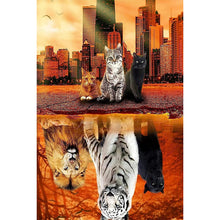 Load image into Gallery viewer, Diamond Painting - Full Square - reflection animals (20*30CM)
