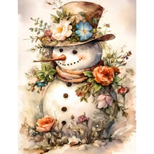 Load image into Gallery viewer, Diamond Painting - Full Square - Flowers snowman (30*40CM)
