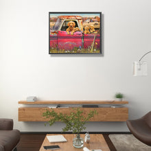 Load image into Gallery viewer, Diamond Painting - Full Square - puppy in car (50*40CM)

