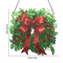 Load image into Gallery viewer, Acrylic Christmas Wreath Single-Sided Diamond Painting Hanging Pendant (#1)
