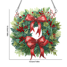Load image into Gallery viewer, Acrylic Christmas Wreath Single-Sided Diamond Painting Hanging Pendant (#3)
