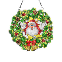 Load image into Gallery viewer, Acrylic Christmas Wreath Single-Sided Diamond Painting Hanging Pendant (#4)
