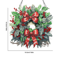 Load image into Gallery viewer, Acrylic Christmas Wreath Single-Sided Diamond Painting Hanging Pendant (#5)

