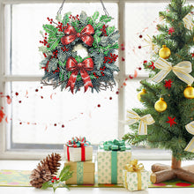 Load image into Gallery viewer, Acrylic Christmas Wreath Single-Sided Diamond Painting Hanging Pendant (#5)
