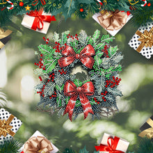 Load image into Gallery viewer, Acrylic Christmas Wreath Single-Sided Diamond Painting Hanging Pendant (#5)
