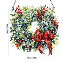 Load image into Gallery viewer, Acrylic Christmas Wreath Single-Sided Diamond Painting Hanging Pendant (#6)
