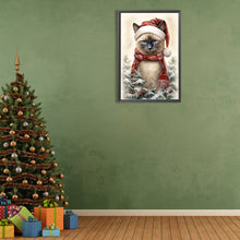 Load image into Gallery viewer, Diamond Painting - Full Round - Christmas cat (40*60CM)
