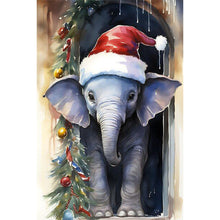 Load image into Gallery viewer, Diamond Painting - Full Round - christmas elephant (40*60CM)

