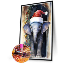 Load image into Gallery viewer, Diamond Painting - Full Round - christmas elephant (40*60CM)
