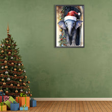Load image into Gallery viewer, Diamond Painting - Full Round - christmas elephant (40*60CM)
