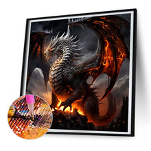 Load image into Gallery viewer, Diamond Painting - Full Round - black dragon (30*30CM)
