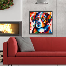 Load image into Gallery viewer, Diamond Painting - Full Round - Serious dog with oil paint elements (30*30CM)

