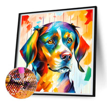 Load image into Gallery viewer, Diamond Painting - Full Round - Cute dog with oil paint elements (30*30CM)

