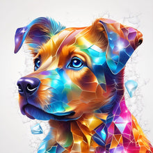 Load image into Gallery viewer, Diamond Painting - Full Round - serious dog with oil paint elements (30*30CM)

