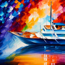 Load image into Gallery viewer, Diamond Painting - Full Round - sailing ship with oil paint elements (30*30CM)
