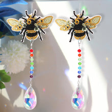 Load image into Gallery viewer, 2 PCS Bee Diamond Painting Hanging Ornament Suncatcher Crystal Painting Ornament
