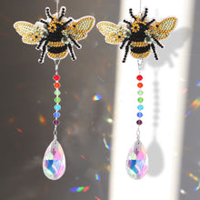 Load image into Gallery viewer, 2 PCS Bee Diamond Painting Hanging Ornament Suncatcher Crystal Painting Ornament
