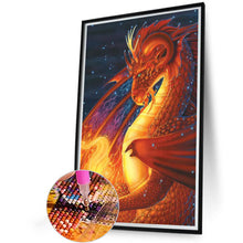Load image into Gallery viewer, Diamond Painting - Full Round - Dragons and Fire (40*60CM)
